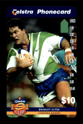 1997 Telstra Super League Phonecard - Canberra Raiders - Bradley Clyde