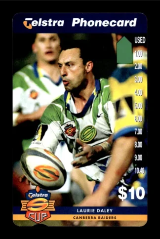 1997 Telstra Super League Phonecard - Canberra Raiders - Laurie Daley