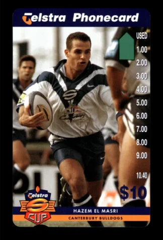 1997 Telstra Super League Phonecard - Canterbury Bulldogs - Hazem El Masri