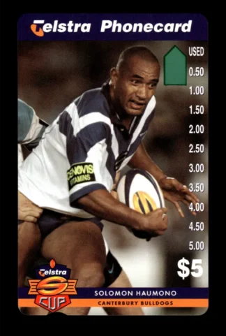 1997 Telstra Super League Phonecard - Canterbury Bulldogs - Solomon Haumono