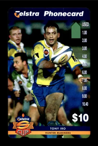 1997 Telstra Super League Phonecard - Hunter Mariners - Tony Iro