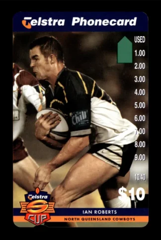 1997 Telstra Super League Phonecard - North Queensland Cowboys - Ian Roberts