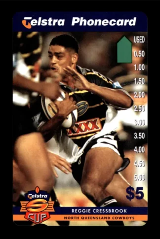 1997 Telstra Super League Phonecard - North Queensland Cowboys - Reggie Cressbrook