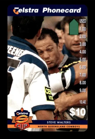 1997 Telstra Super League Phonecard - North Queensland Cowboys - Steve Walters