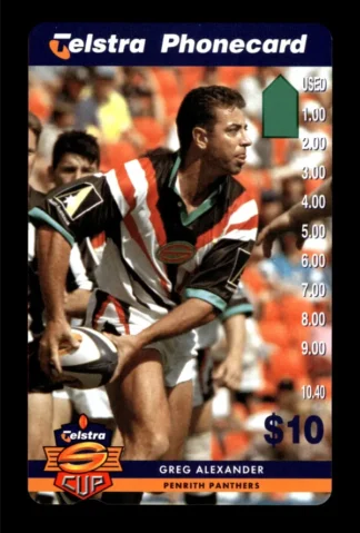 1997 Telstra Super League Phonecard - Penrith Panthers - Greg Alexander