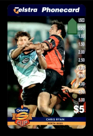 1997 Telstra Super League Phonecard - Perth Reds - Chris Ryan