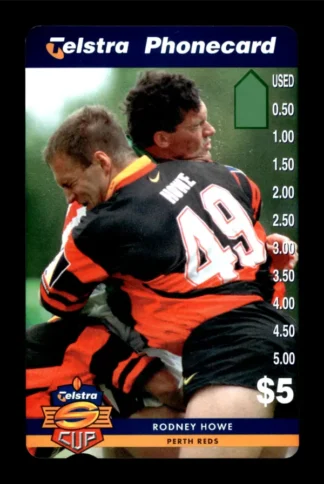 1997 Telstra Super League Phonecard - Perth Reds - Rodney Howe