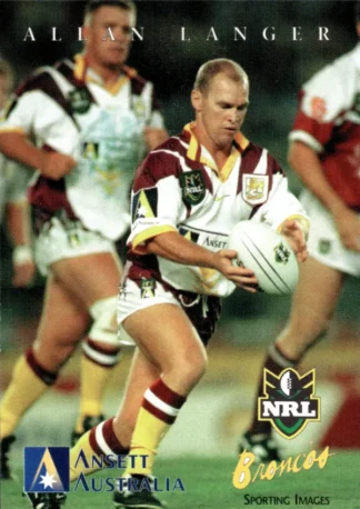 1998 Ansett Australia NRL Promotional Card - Card 3 Allan Langer Brisbane Broncos