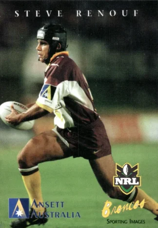 1998 Ansett Australia NRL Promotional Card - Card 5 Steve Renouf Brisbane Broncos