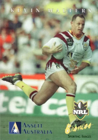 1998 Ansett Australia NRL Promotional Card - Card 8 Kevin Walters Brisbane Broncos
