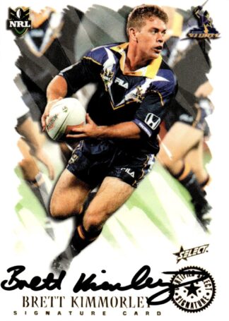 2000 Select NRL All Stars Signature - SC4 Brett Kimmorley Melbourne Storm