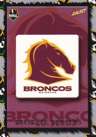 2000 Select NRL Team Logo - L02 Brisbane Broncos
