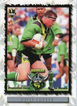 2000 Select NRL Promotional Card - Base 033 David Furner Canberra Raiders