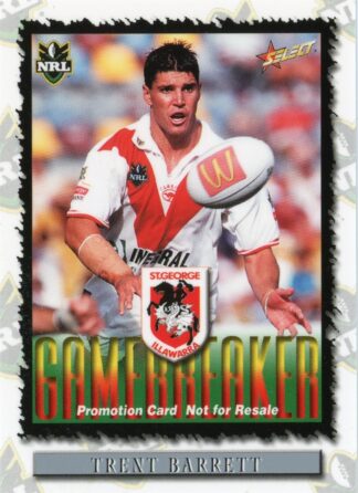 2000 Select NRL Promotional Card - Base 098 Trent Barrett St George Dragons