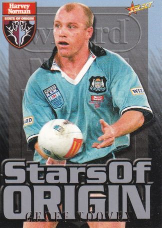 2000 Select NRL Stars Of Origin - S10 Geoff Toovey NSW