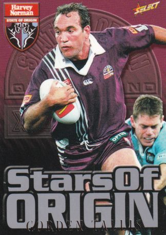 2000 Select NRL Stars Of Origin - S20 Gorden Tallis QLD