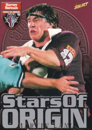 2000 Select NRL Stars Of Origin - S21 Martin Lang QLD