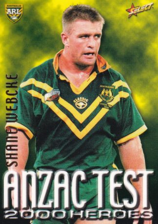 2000 Select NRL Anzac Test Heroes - A03 Shane Webcke