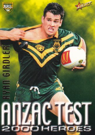 2000 Select NRL Anzac Test Heroes - A11 Ryan Girdler