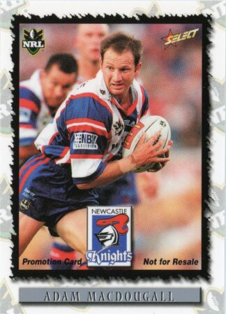 2000 Select NRL Promotional Card - Base 054 Adam MacDougall Newcastle Knights