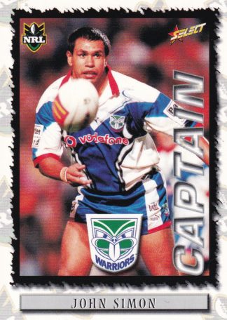 2000 Select NRL Common Card - Base 003 John Simon Auckland Warriors