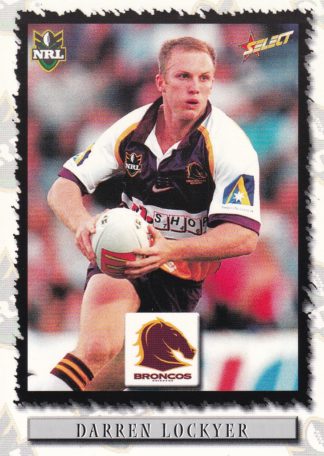 2000 Select NRL Common Card - Base 015 Darren Lockyer Brisbane Broncos