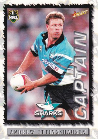 2000 Select NRL Common Card - Base 087 Andrew Ettingshausen Cronulla Sharks