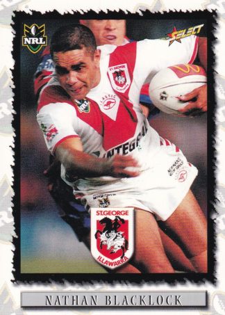 2000 Select NRL Common Card - Base 100 Nathan Blacklock St George Dragons