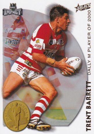 2001 NRL Impact Accolades - A1 Trent Barrett St George Dragons