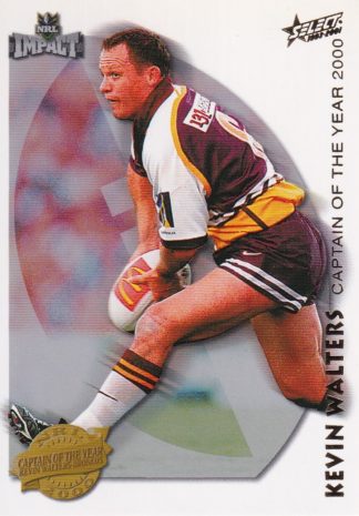 2001 NRL Impact Accolades - A2 Kevin Walters Brisbane Broncos