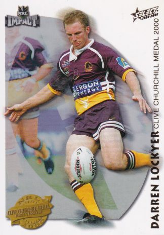 2001 NRL Impact Accolades - A6 Darren Lockyer Brisbane Broncos