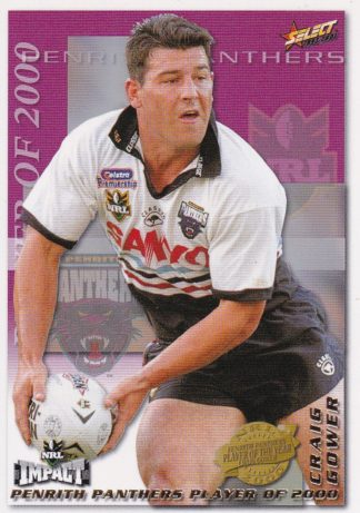 2001 NRL Impact Club Player Of The Year - CP11 Craig Gower Penrith Panthers
