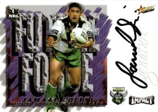 2001 NRL Impact Future Force Signature - FF14 Jamal Lolesi Canberra Raiders