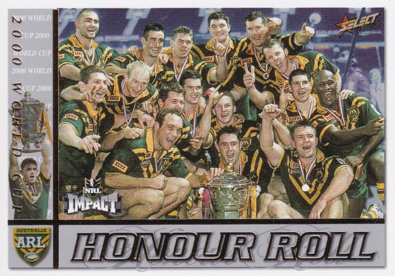 2001 NRL Impact Honour Roll - HR2 2000 World Cup Australia