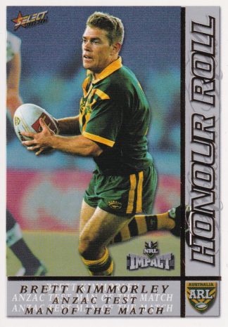2001 NRL Impact Honour Roll - HR5 Brett Kimmorley Australia
