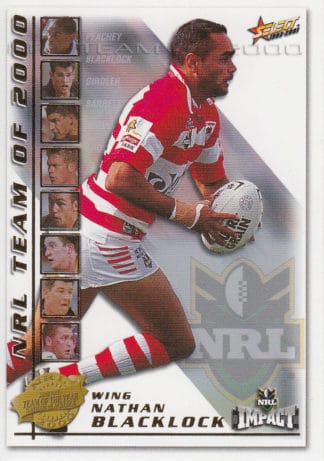 2001 NRL Impact Team Of The Year - TY2 Nathan Blacklock St George Dragons