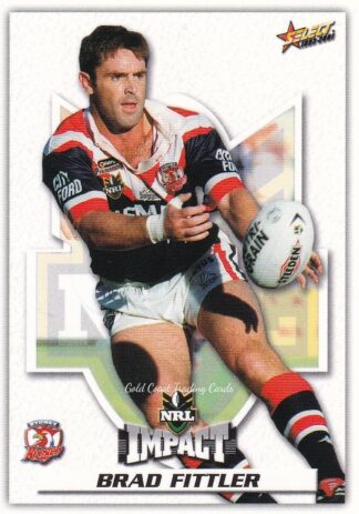 2001 NRL Impact Common Card - Base 016 Brad Fittler Sydney Roosters