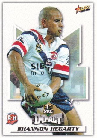 2001 NRL Impact Common Card - Base 020 Shannon Hegarty Sydney Roosters