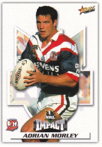 2001 NRL Impact Common Card - Base 022 Adrian Morley Sydney Roosters