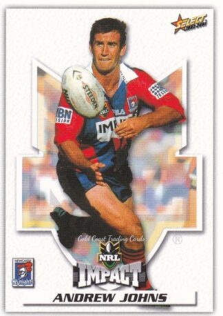 2001 NRL Impact Common Card - Base 028 Andrew Johns Newcastle Knights