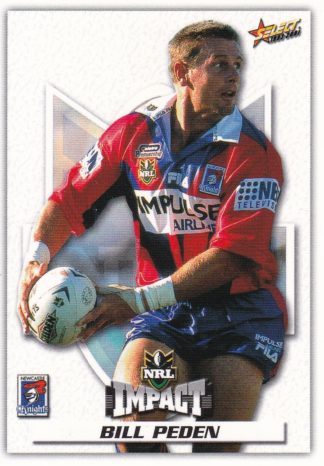 2001 NRL Impact Common Card - Base 036 Bill Peden Newcastle Knights
