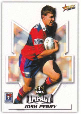 2001 NRL Impact Common Card - Base 038 Josh Perry Newcastle Knights