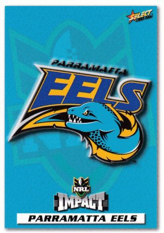2001 NRL Impact Common Card - Base 039 Parramatta Eels Logo