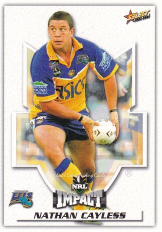 2001 NRL Impact Common Card - Base 040 Nathan Cayless Parramatta Eels
