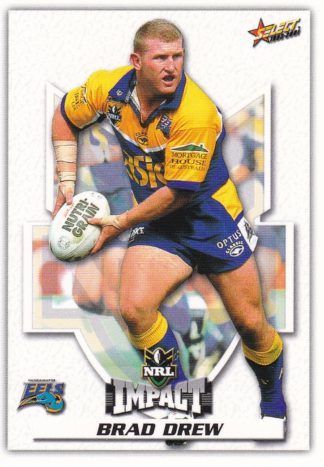 2001 NRL Impact Common Card - Base 043 Brad Drew Parramatta Eels