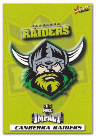 2001 NRL Impact Common Card - Base 051 Canberra Raiders Logo
