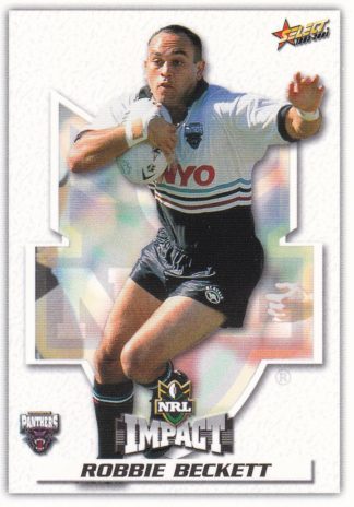 2001 NRL Impact Common Card - Base 066 Robbie Beckett Penrith Panthers