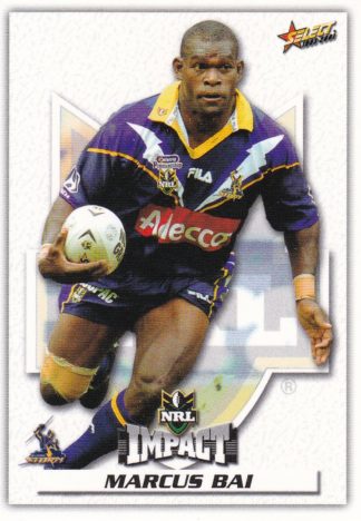 2001 NRL Impact Common Card - Base 075 Marcus Bai Melbourne Storm