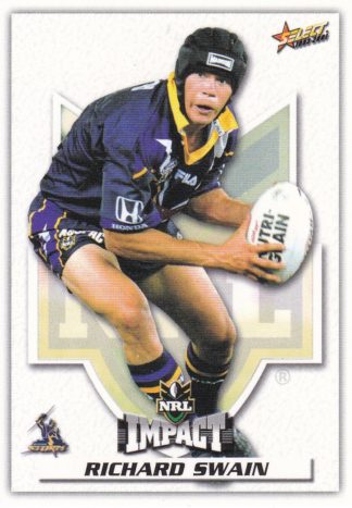 2001 NRL Impact Common Card - Base 083 Richard Swain Melbourne Storm