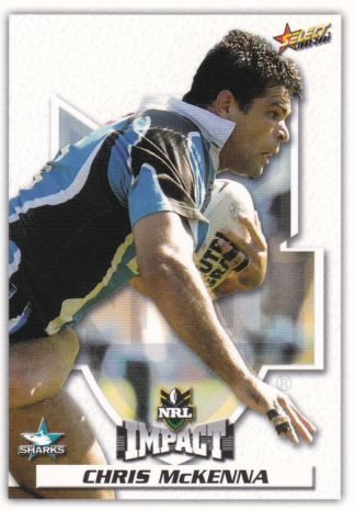 2001 NRL Impact Common Card - Base 090 Chris McKenna Cronulla Sharks